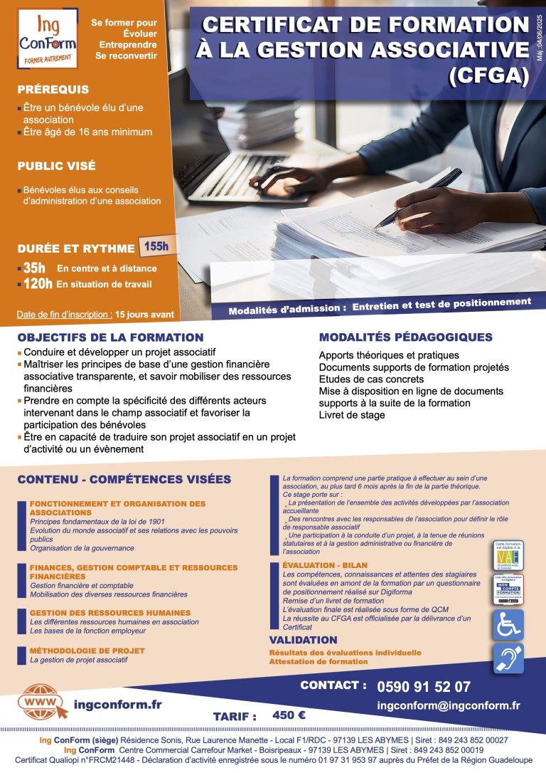 Certificat de Formation à la Gestion Associative