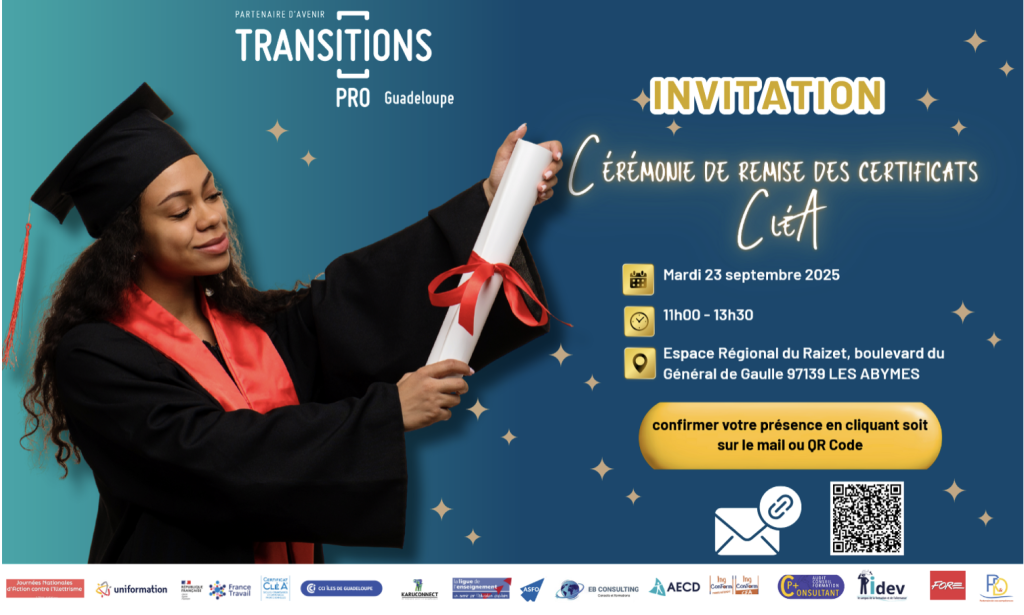 Cérémonie remise des certificats CléA Guadeloupe