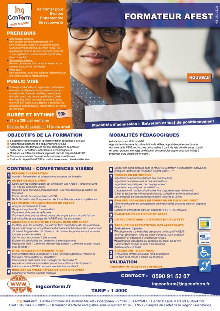 Formateur AFEST Guadeloupe